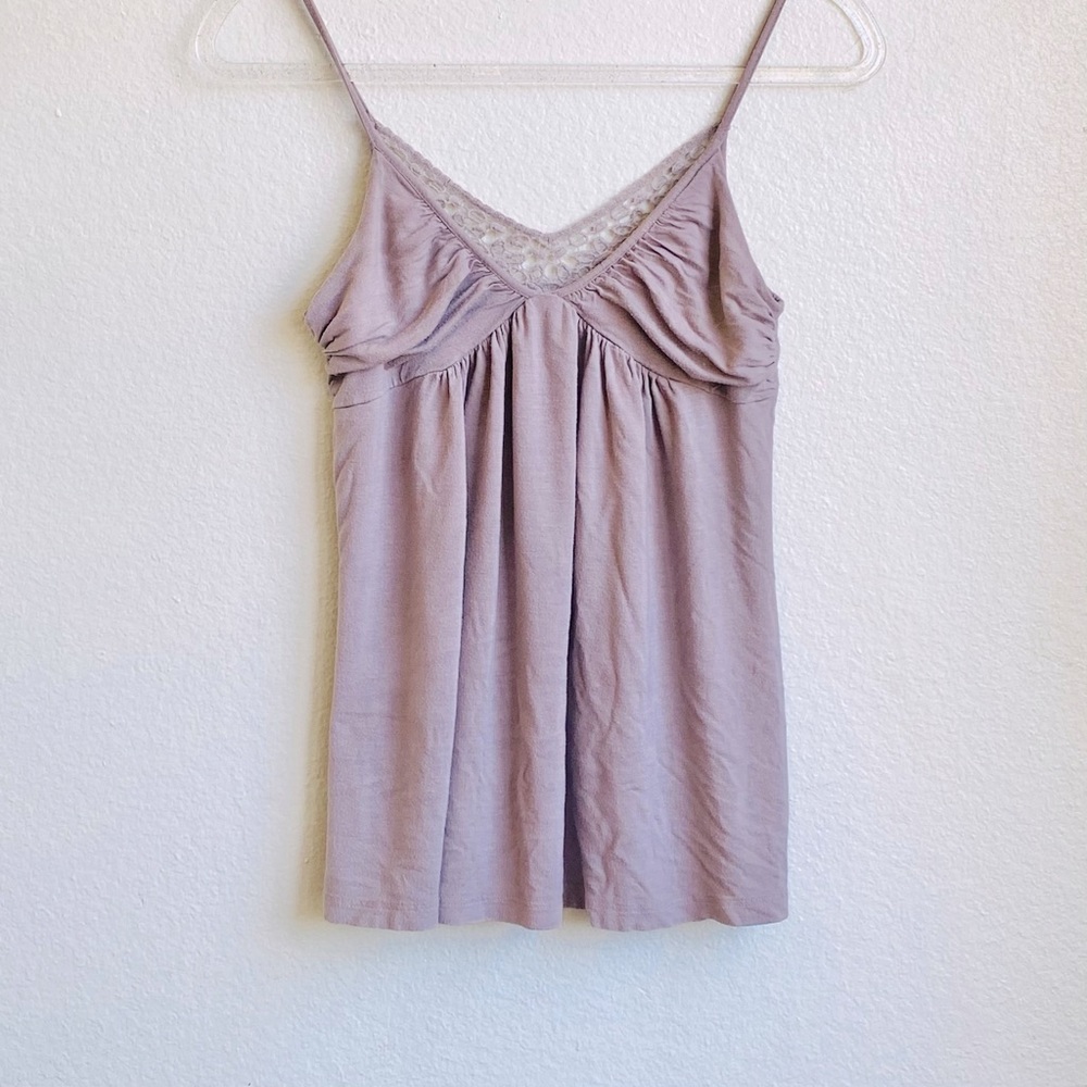 Lavender Back-laced Tank Top